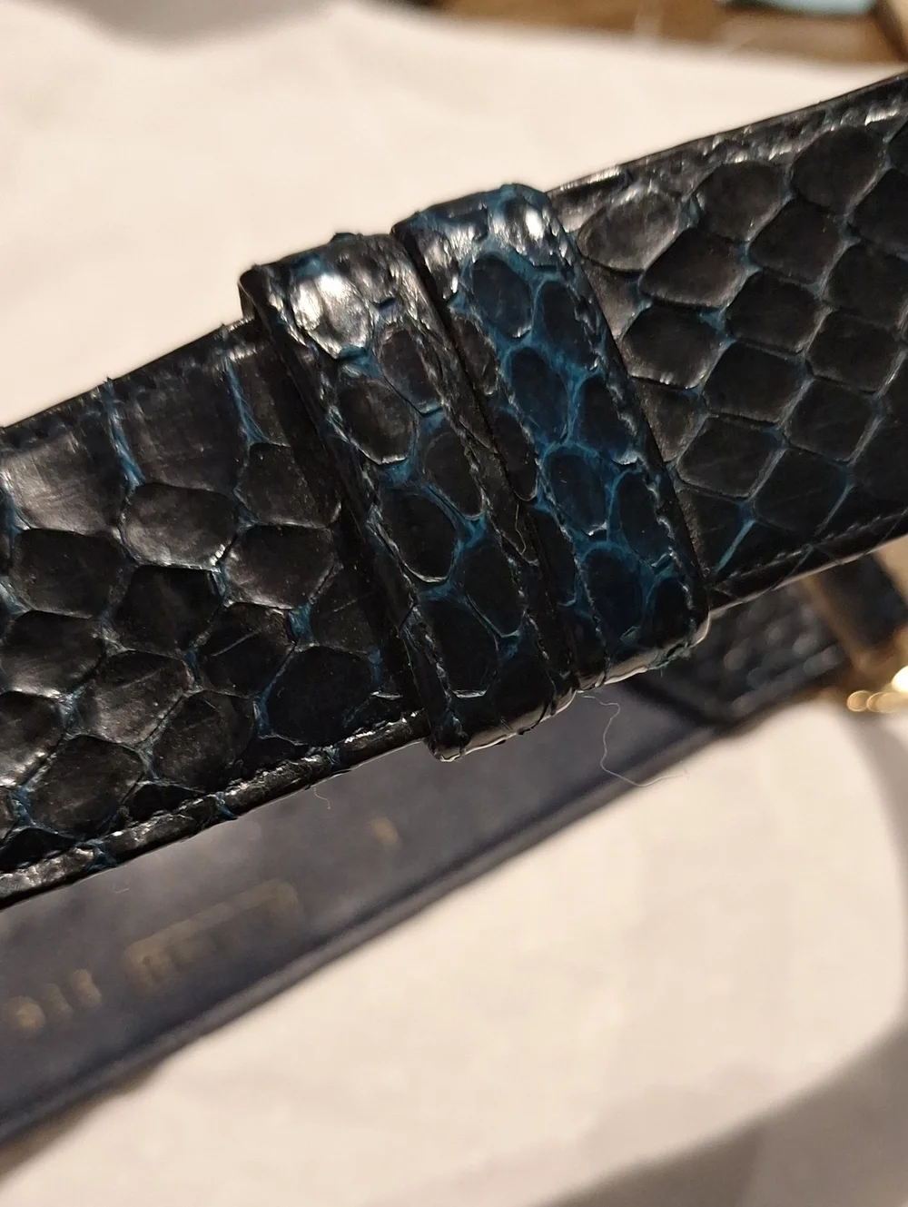 Carlisle Snakeskin Belt With Brass Buckle